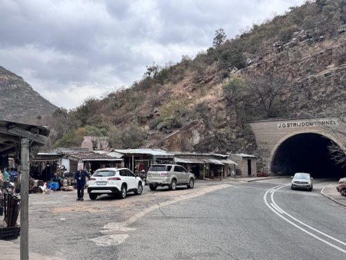 African Vendors near the Tunnel Entrance.